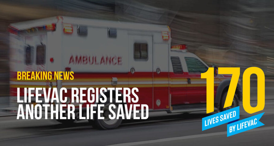 LifeVac announces its 169th life saved! It has been reported to us that a child in Florida choked on a rubber bullet that became lodged in the child’s airway.  Choking rescue procedures were performed but to no avail.  Upon using the LifeVac the obstructi